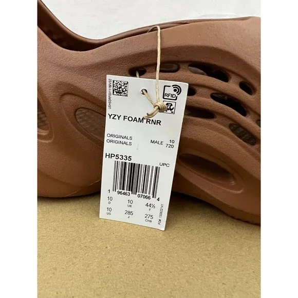 Adidas Yeezy Foam RNNR Runner Clay Red Flax Shoes Sandals HP5335 Size 10 - Picture 7 of 8